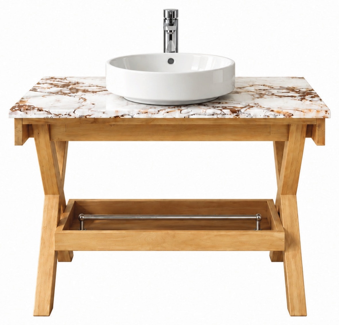 Vanity Five in Solid Oak product photograph