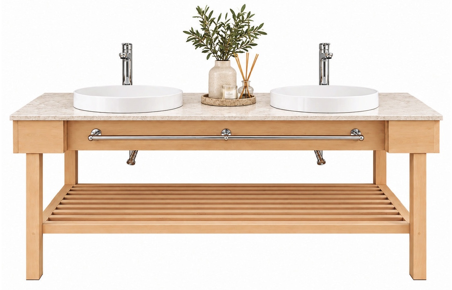 Vanity Two in Solid Beech product photograph