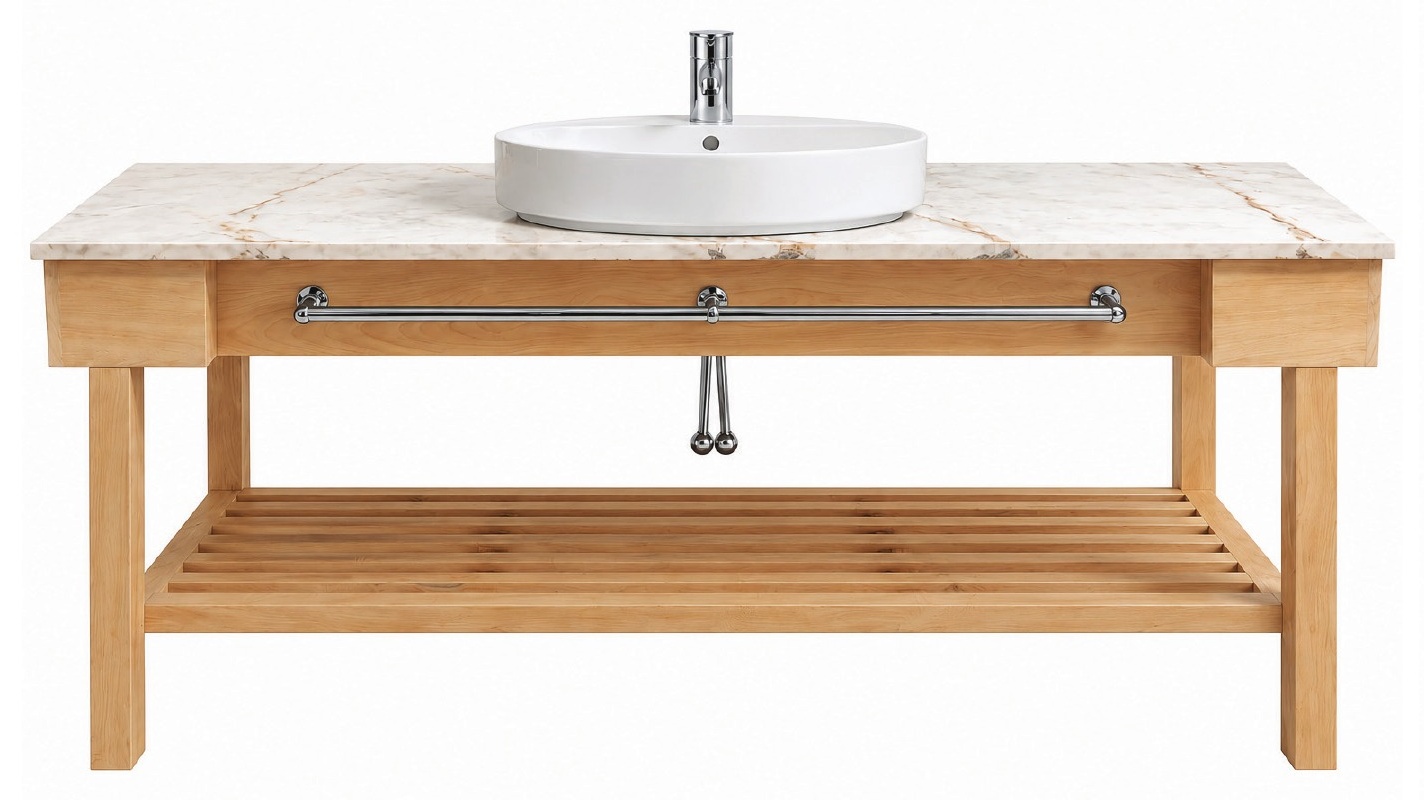 Vanity Three in Solid Beech product photograph